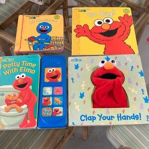 Set of 4 Sesame Street books